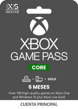 XBOX GAME PASS CORE SUSCRIPCIÓN DE 6 MESES CUENTA PRINCIPAL