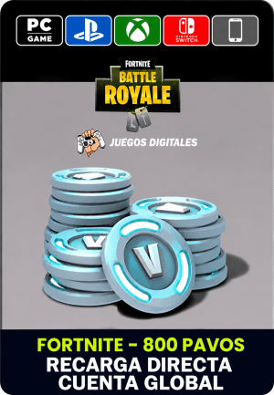Fortnite: 800 Pavos V-Bucks GLOBAL